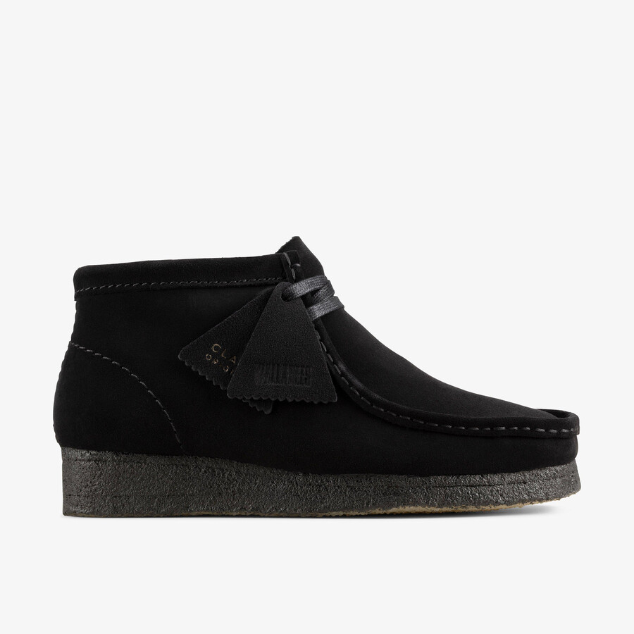 buty wallabee - czarny zamsz